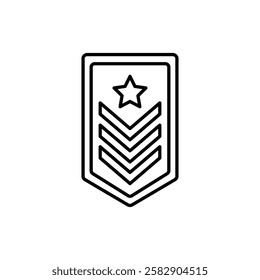 Military Rank icon Flat fill set collection