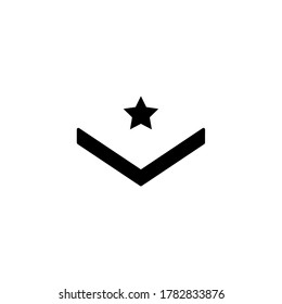 Military Rank Icon Illustration. Vector Sign