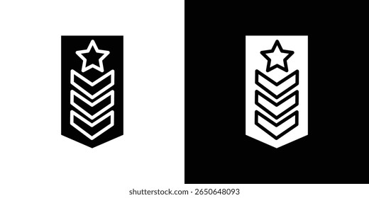 Military Rank icon Isolated flat vector in outline