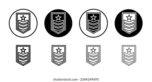 Military Rank icon linear logo isolated