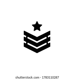 Military rank icon or logo isolated on white background