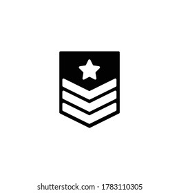 Military rank icon or logo isolated on white background