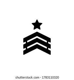 Military rank icon or logo isolated on white background