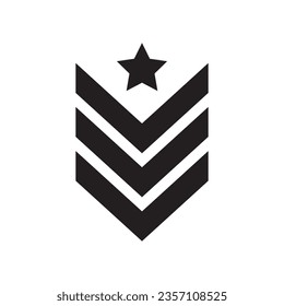 military rank icon logo vector design template