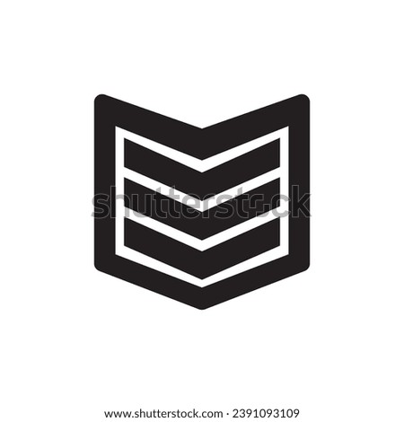 Military rank icon logo vector design template