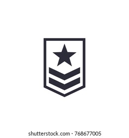 Military rank icon on white