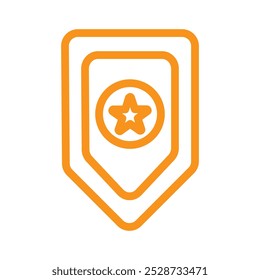 Military Rank icon Outline vector for web ui