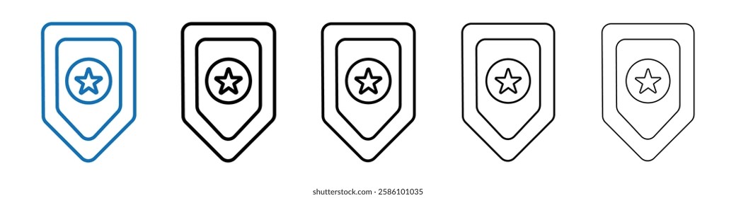 Military Rank icon Outline vector logo for web ui