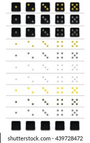 Military rank icon set multiple color, vector all separated for the easy customization