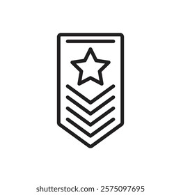 Military Rank icon Simple thin outline