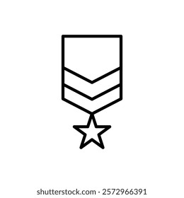 Military Rank icon simple vector symbol