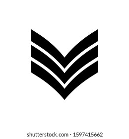 military rank icon trendy flat design