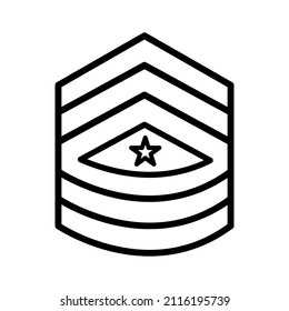 Military rank icon in trendy vector design illustration