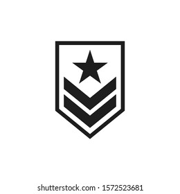 military rank icon vector logo template