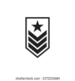 military rank icon vector logo template