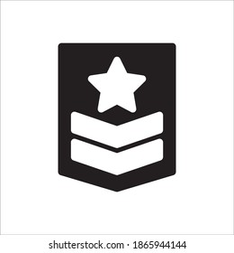 Military Rank Icon Vector Logo Template Illustration