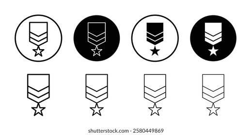 Military Rank icon Vector logo outline