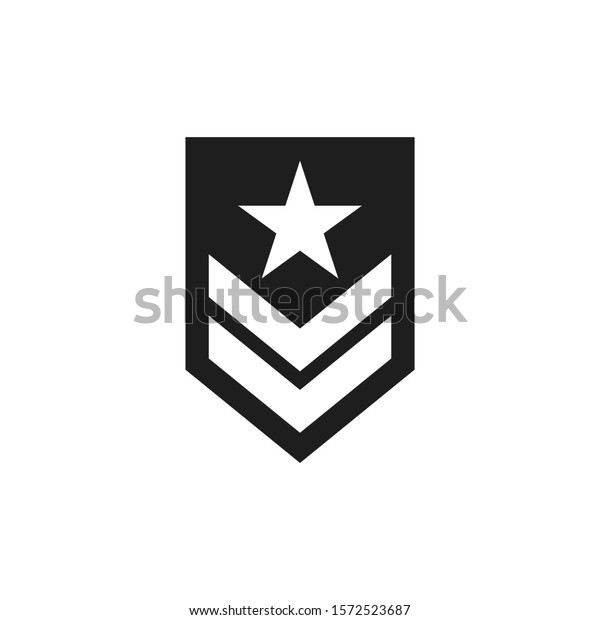 Military Rank Icon Vector Logo Template Stock Vector (Royalty Free ...