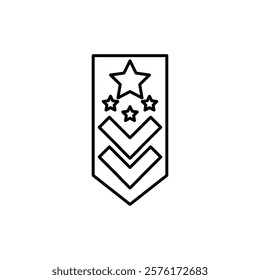 Military Rank icon vector outline logo sign