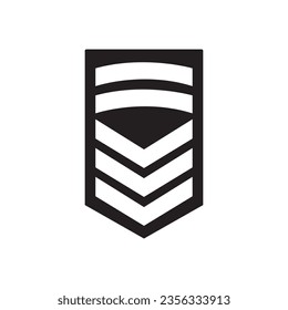 military rank icon vector template illustration logo design