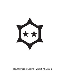 military rank icon vector template illustration logo design