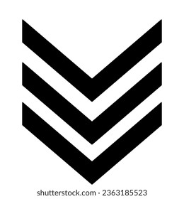 Military rank icons are black on white background
