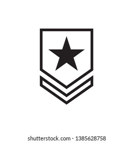 military rank illustration icon logo template