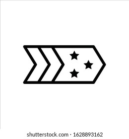 Military rank vector icon. Rank flat sign design. Rank symbol pictogram