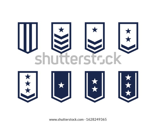 Military ranks or army
epaulettes, vector