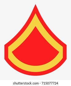 Military Ranks and Insignia. Stripes and Chevrons of Army. Private First Class
