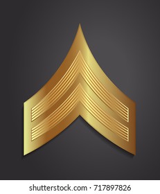 Military Ranks and Insignia. Stripes and Chevrons of Army. Corporal