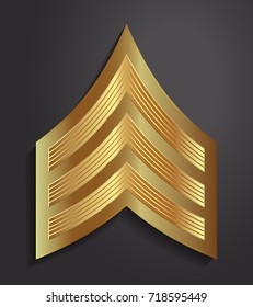 Military Ranks And Insignia. Stripes And Chevrons Of Army. Sergeant