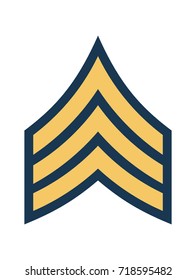 Military Ranks And Insignia. Stripes And Chevrons Of Army. Sergeant