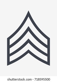 Military Ranks And Insignia. Stripes And Chevrons Of Army. Sergeant