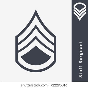 Military Ranks and Insignia. Stripes and Chevrons of Army. Staff Sergeant