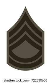 Military Ranks And Insignia. Stripes And Chevrons Of Army. Sergeant First Class