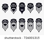 Military Ranks Stripes and Chevrons. Vector Set Army Insignia. Sergeant