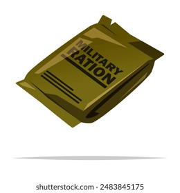 Paquete de ración militar Vector ilustración aislada
