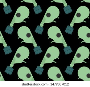 Military respirator pattern seamless. Gas mask background. Vector texture