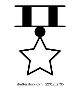 military reward vector Mixed icon isolate on white background