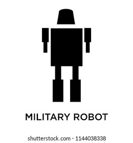 Military robot machine icon vector isolated on white background for your web and mobile app design, Military robot machine logo concept