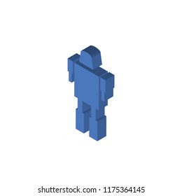 Military robot machine isometric left top view 3D icon