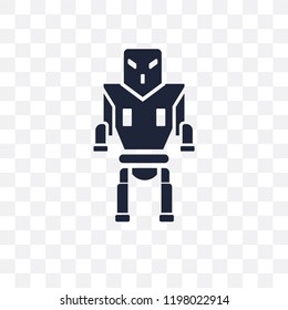 Military robot machine transparent icon. Military robot machine symbol design from Army collection.