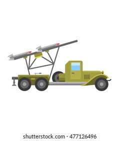 Military rocket launcher vector illustration