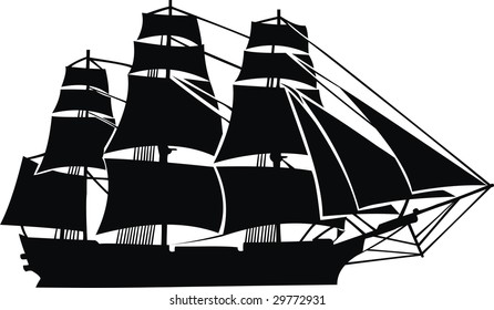 Military sailboat,19th century
