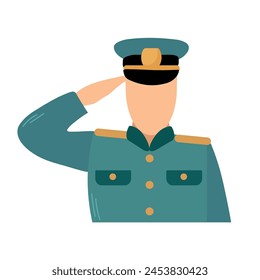 Military salute icon clipart avatar logotype isolated vector illustration