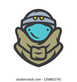 Military Sapper Vector Cartoon illustration.