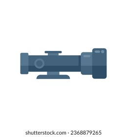 Military scope icon flat vector. Sight target. Circle army isolated
