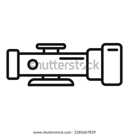 Military scope icon outline vector. Sight target. Circle army