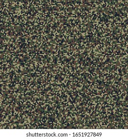 Military seamless camouflage pattern. Background is made up of randomly painted hexagons. EPS10 vector file